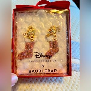 Chop and dale Christmas dangle earrings